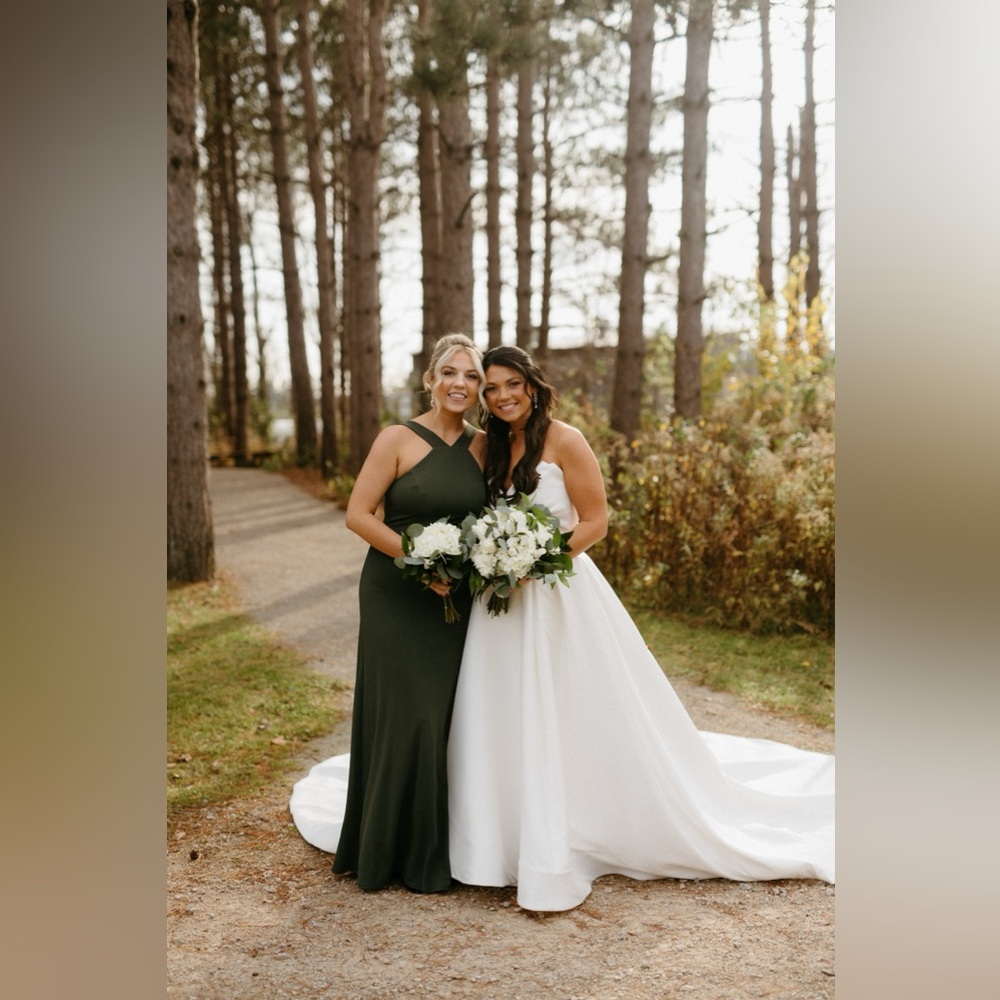 Birdy Grey Olive Crepe Bridesmaid Dress